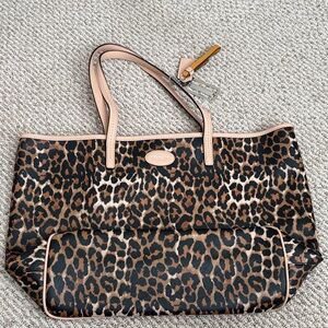 Coach Tan and Black Leopard Tote